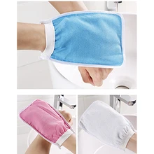 2 шт тканевый спа-Душ Ванна тереть рукавица кожа массажный, отшелушивающий скраб для тела перчатки кожа ткань