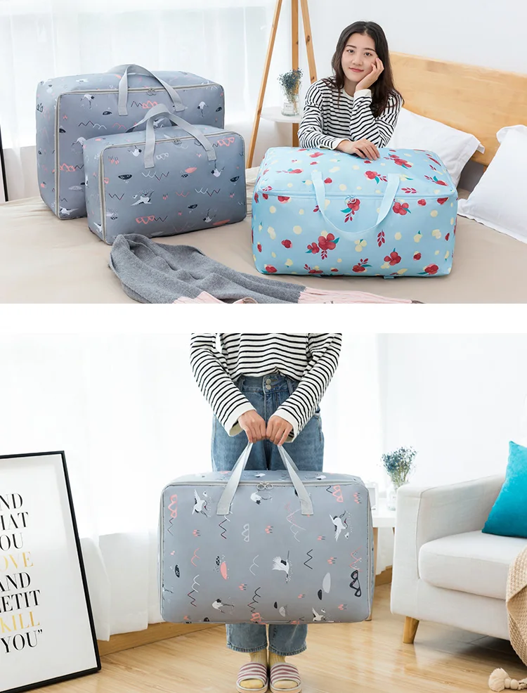 2019-New-Foldable-Under-Bed-Canvas-Fabric-Storage-Bag-Organizer-for-Comforters-Blankets-Bedding-Duvets-Clothes-Quilts-Pillows_11