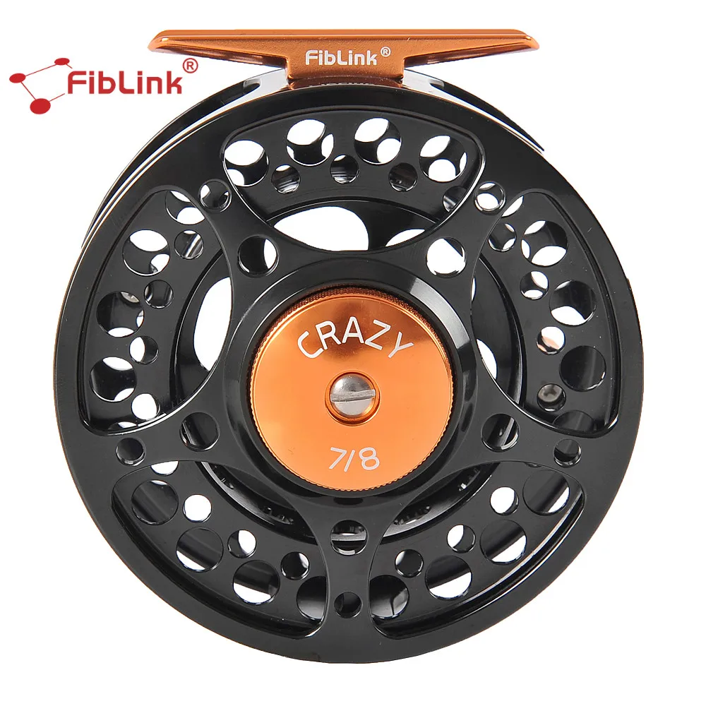 

Fiblink Crazy Fly Reel with Large Arbor 5/6 7/8 WT Fly Fishing Reel 2+1 BB Aluminum Alloy Body and Spool Cool Fly Fishing Wheel