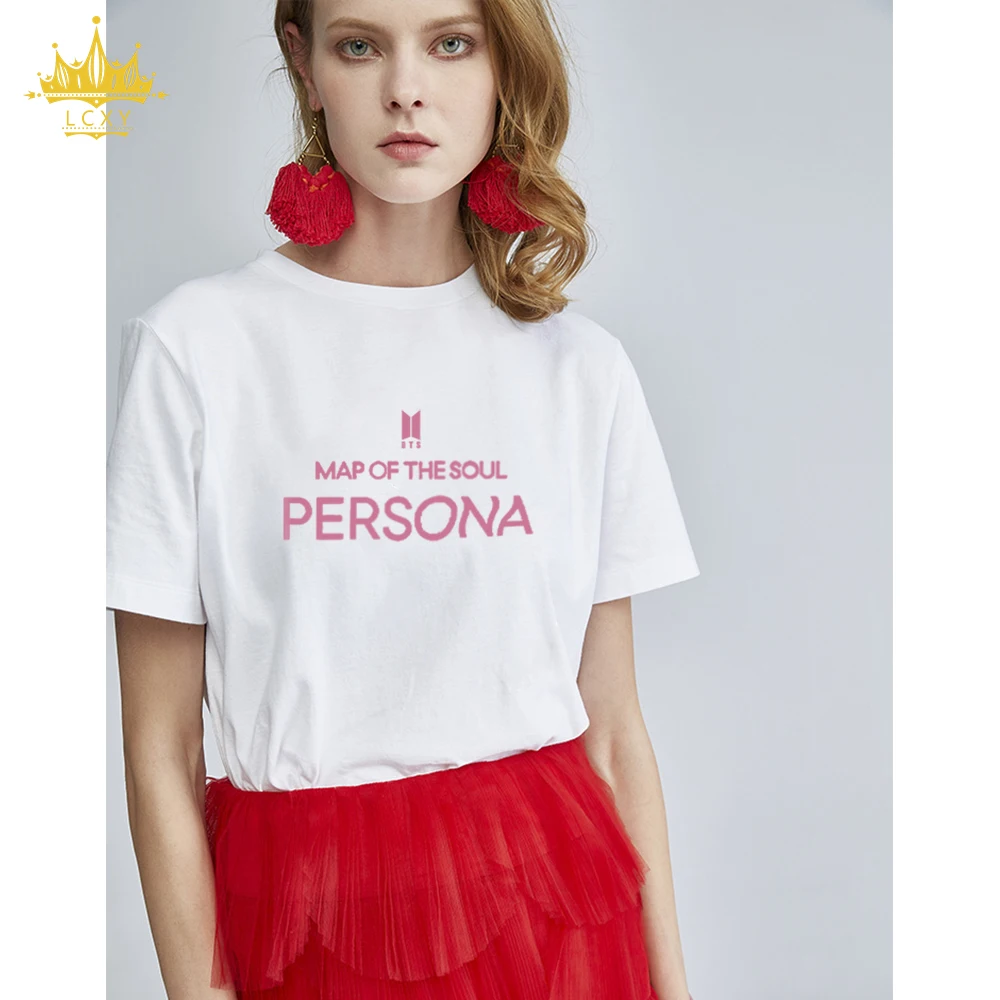 

NEW Album Map Of The Soul Persona BTS Women T shirt Girl Fans LOVE 2019 Hot Kpop Women's Lady Tshirt Top Breathable Tees 4XXXL
