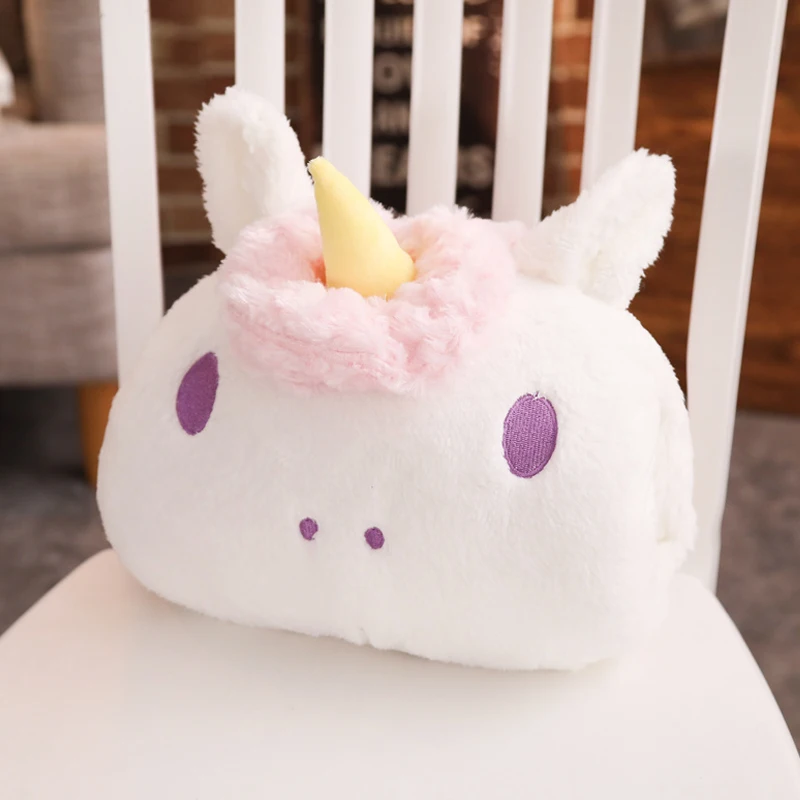 33 см Kawaii Плюшевый единорог грелка для рук Подушка на стул мягкое Коралловое