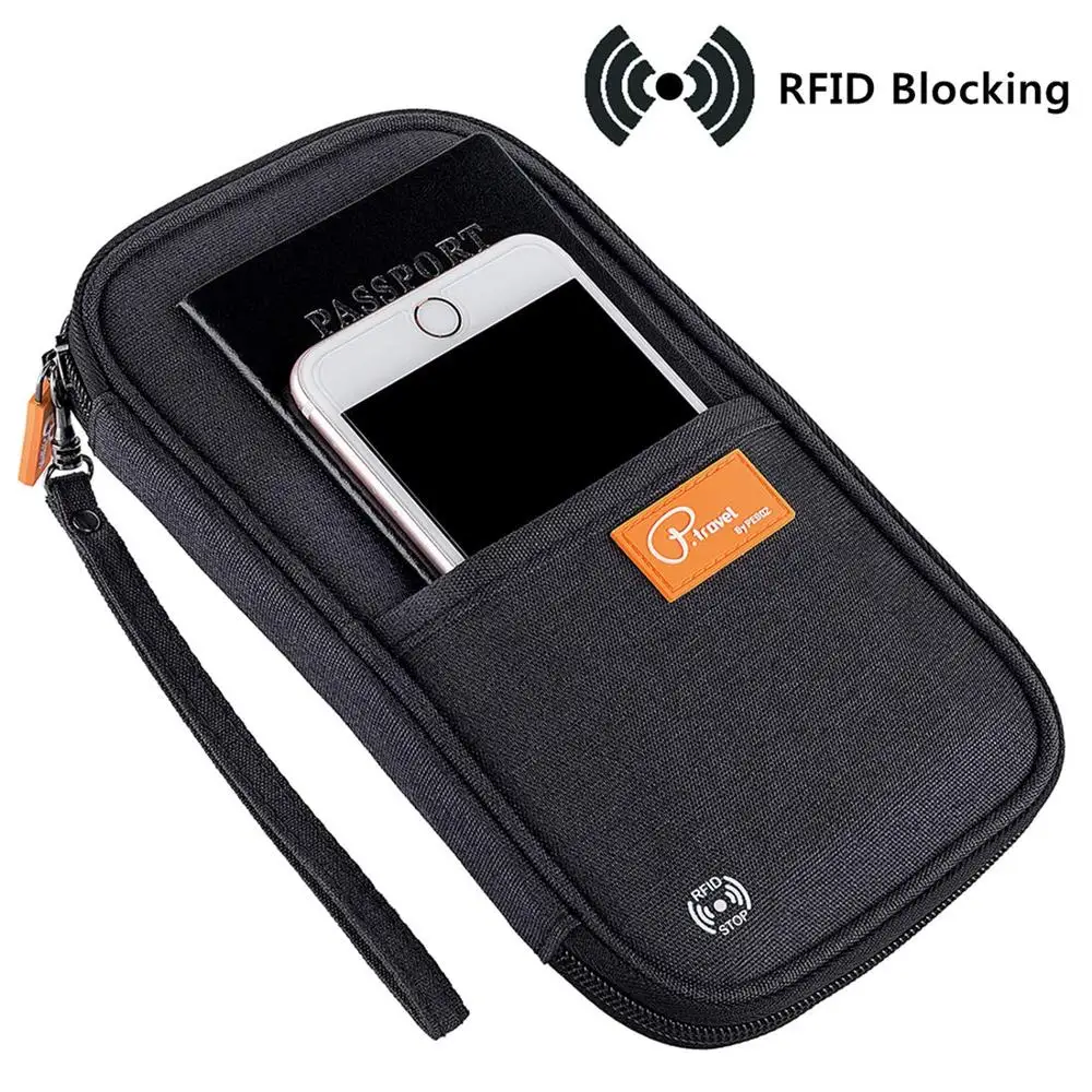 

Quenya Family Travel Passport Holder RFID-Blocking Travel Wallet Ticket Holder Document Organizer with Zipper for Women & Men