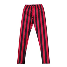 Эластичные повседневные штаны с 3D цифровой печатью, розовые красные полосы, женские Леггинсы 7 размеров, одежда для фитнеса