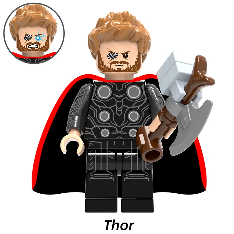 Super Heroes Marvel Avengers Infinity War Iron Man Thanos Thor Black Panther Falcon Gamora Hulk Building Blocks toy