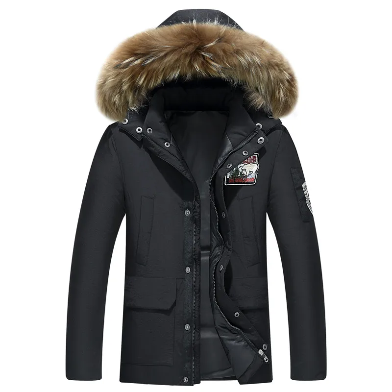 QUANBO, новинка, мужской и женский пуховик для отдыха, зимний, толстый, короткий, теплый, высокое качество, стандартная одежда, мужские повседневные пальто - Цвет: Black