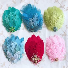 На заказ перо сценическое представление, свадебные украшения, детские заколки для волос, брошь, специальное назначение, эксклюзивные продукты