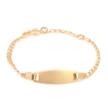 17 см золотые для браслетов младенцев Bebe Pulsera детские ювелирные изделия крестины младенческой мальчики девочка Pulseira Bracelete Baby повязки blezik B0127