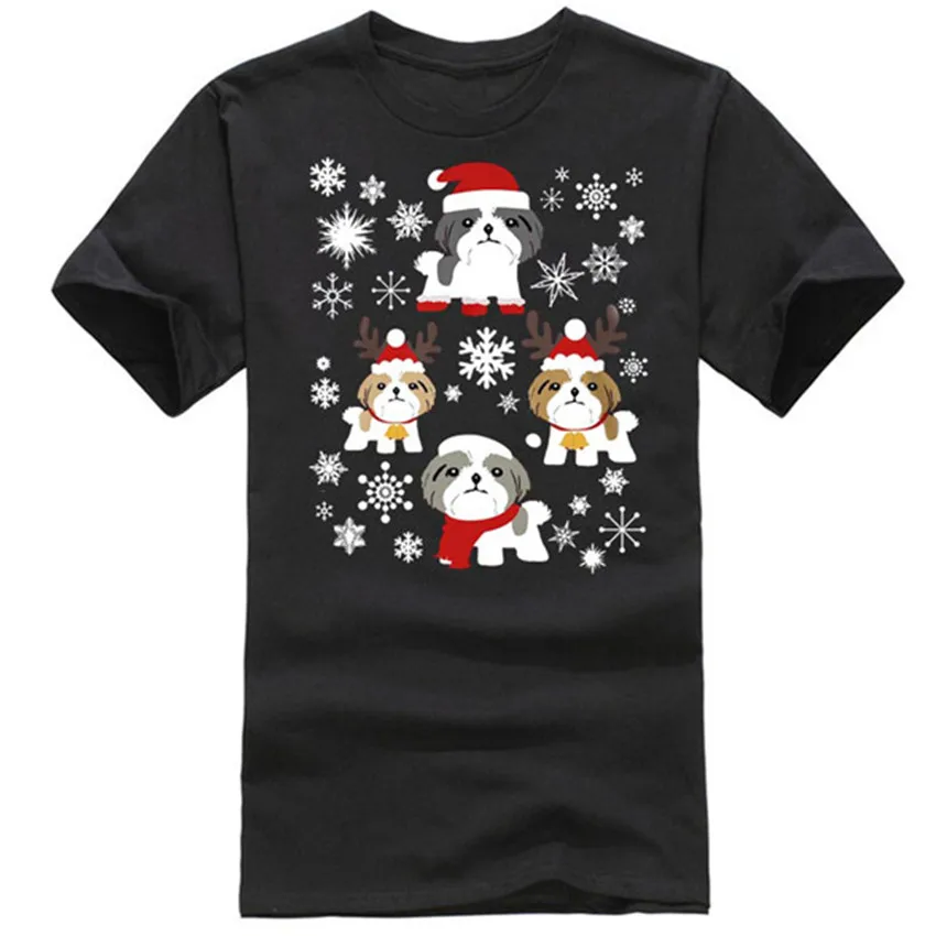 

Shih Tzu Christmas Sweater Popular Tagless Tee Full-figured T Shirt
