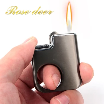 

( Lighter No gas)Slim pipe gas lighter,Inflatable butane flame wheel metal lighter,Men smoking cigarette