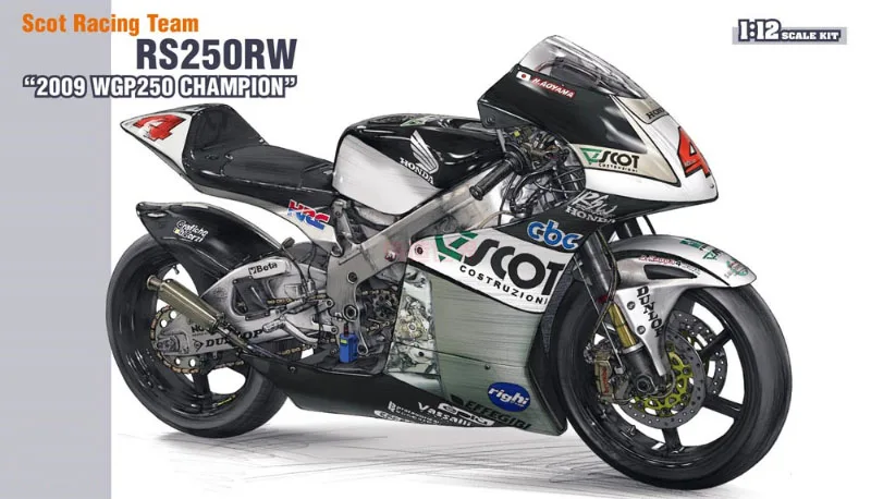 

Hasegawa 21501 1/12 Scale Motorcycle Scot Racing Team RS250W 2009 WGP250 Champion Plastic Model Building Kit