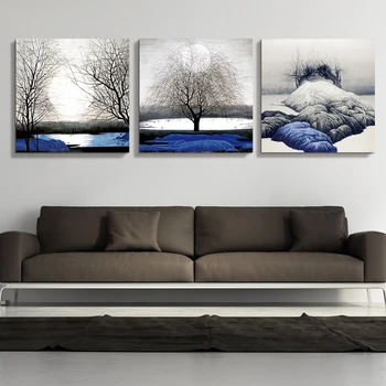 

3 Piece HD Printed 3 Panel "Ivory Armadillo Blueland" Canvas Painting Print Wall Picture For Living Room
