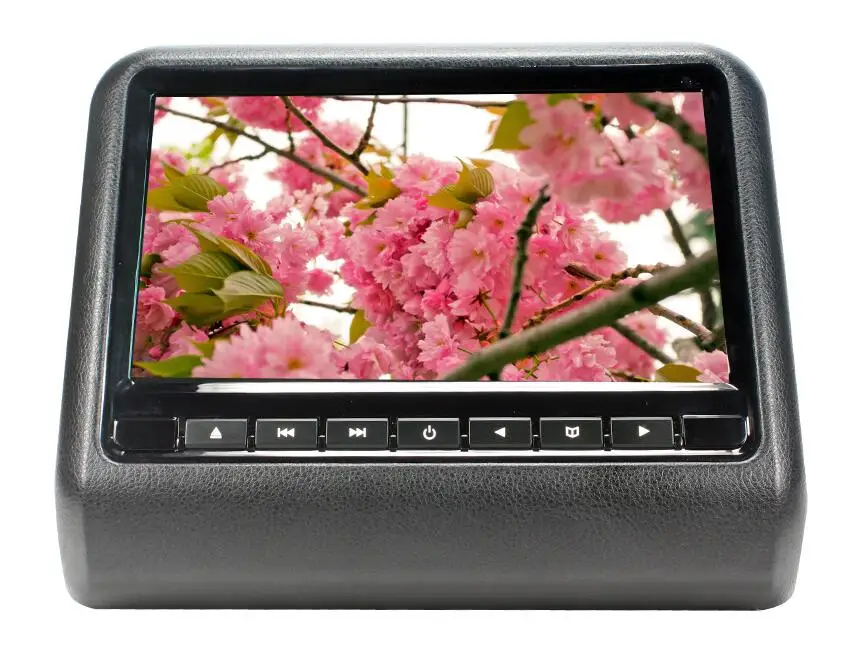 Универсальный " Автомобильный подголовник dvd-плеер TFT светодиодный экран подголовник монитор 800*600, игра DVD VCD AV USB SD TF MP4 Мощность ИК передатчик - Цвет: Black