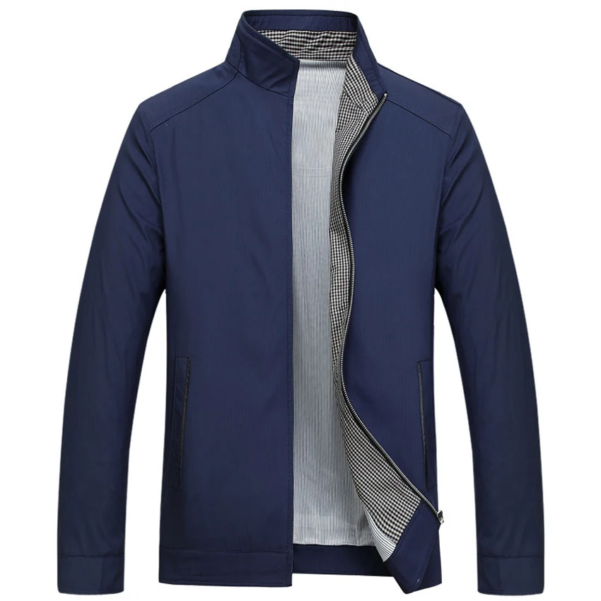Plus Size 3XL Solid Fashion Jacket Men Spring Coat Office Men's Brand
