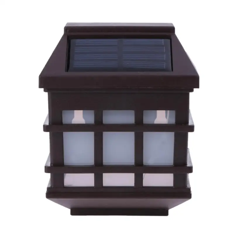

2Pcs LED Solar Light Waterproof Outdoor Solar Fence Light Pathway Porch Garden Lights Solar Wall Light Warm white