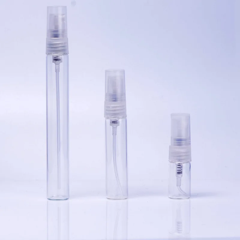 100pcs lot new 2ml 5ml 10ml glass spray bottle empty atomizer perfume