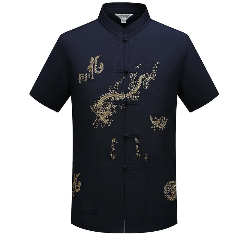 Mens cotton linen kung fu shirt uniform Traditional chinese clothing Men cotton hanfu tai chi