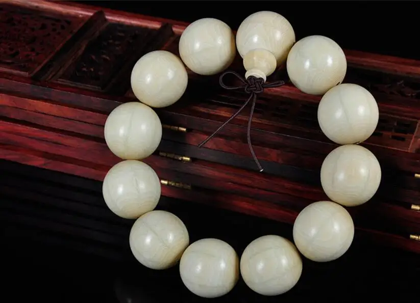 

Fashion Men Charm Bracelet Natural Wood Beads Stretch Bangle Jewelry Gift 20mm
