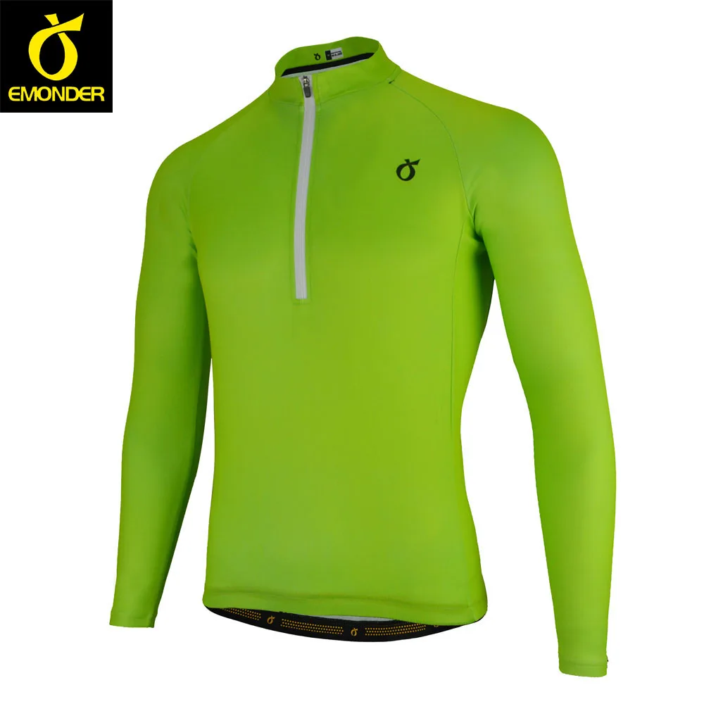 Dooy Men's Cycling Bike Jersey Long Sleeve Full Zipper