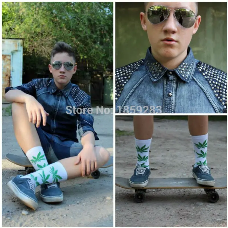 20 цветов хлопковые немецкие Харадзюку скейтборд хип-хоп кленовые носки с листьями женские уличные носки-башмачки для женщин