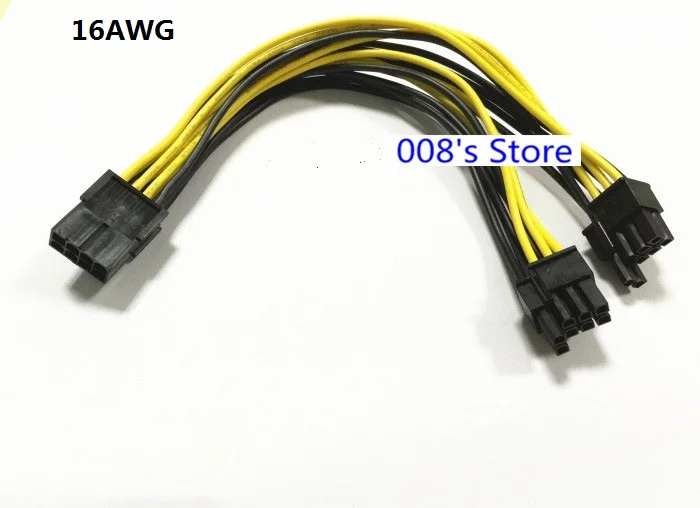 جديد pc امدادات الطاقة الفاصل كابل الداخلي لل gpu موليكس 8pin إلى 2 pci-e 8 (6 + 2) دبوس موصل 16awg بطاقة الرسومات 18awg جديد pc امدادات الطاقة الفاصل كابل الداخلي لل gpu موليكس 8pin إلى 2 pci-e 8 (6 + 2) دبوس موصل 16awg بطاقة الرسومات 18awg