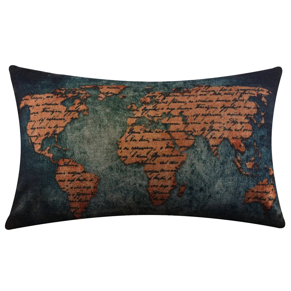 2017 New Design 30cm x 50cm Linen Square Throw Flax Pillow Case Decorative Cushion Pillow Cover ...