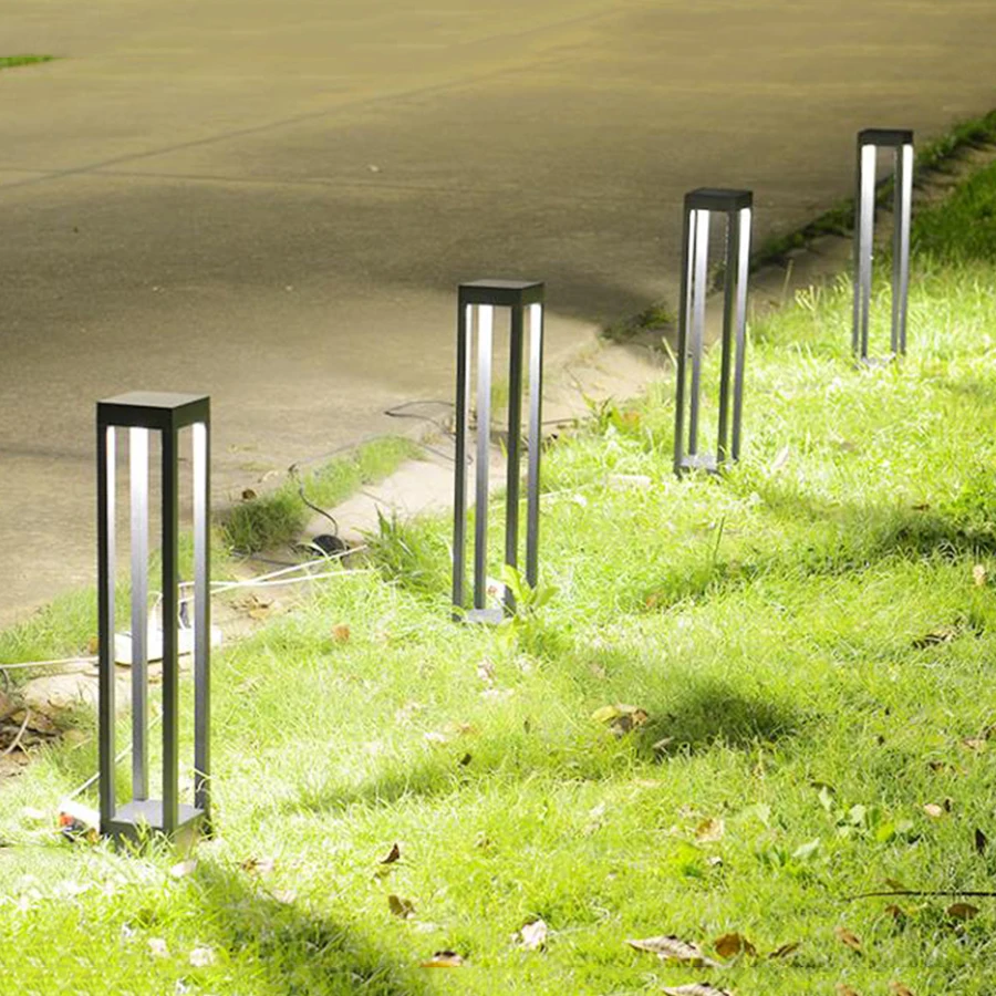 

Thrisdar 2PCS Outdoor Garden Pillar Lawn Light Villa Landscape Pathway Courtyard Lawn Lamps Garden Park LED bollard Column light