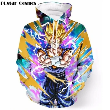 

PLstar Cosmos Men Women hooded sweatshirt Classic Anime Dragon Ball Z Goku 3D All Over Print Pullover Hoodies Hipster Sweatshirt