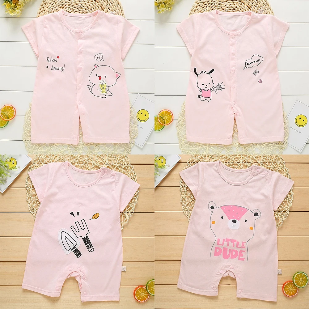 2018 Summer Baby Clothing Bamboo Fiber Open Coveralls Newborn Bamboo