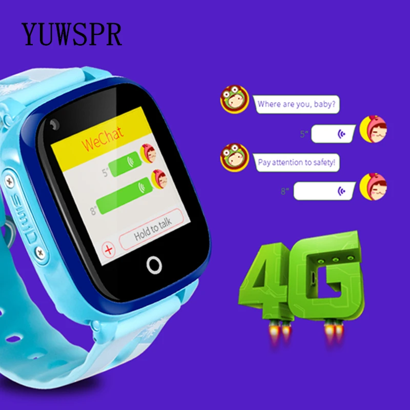  Kids GPS Tracker 4G Smart Watch Video Call IP67 Waterproof bluetooth GPS LBS WIFI Location Children