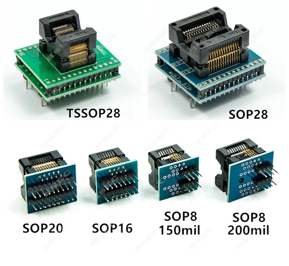 Программатор XGecu V10.22 TL866II Plus + 24 гнезда адаптера для замены USB EEPROM Universal minipro TL866CS TL866A