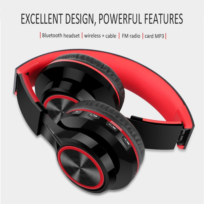 Wireless+wired Bluetooth earphone TF MP3 FM Three-in-one function New Compatible with all device Bluetooth gaming Earphones