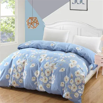 

Queen king full Twin fashion Home textile 100% Cotton Girls Kids adult Bedding white Flowers Leaves print Duvet Cover bedlinens