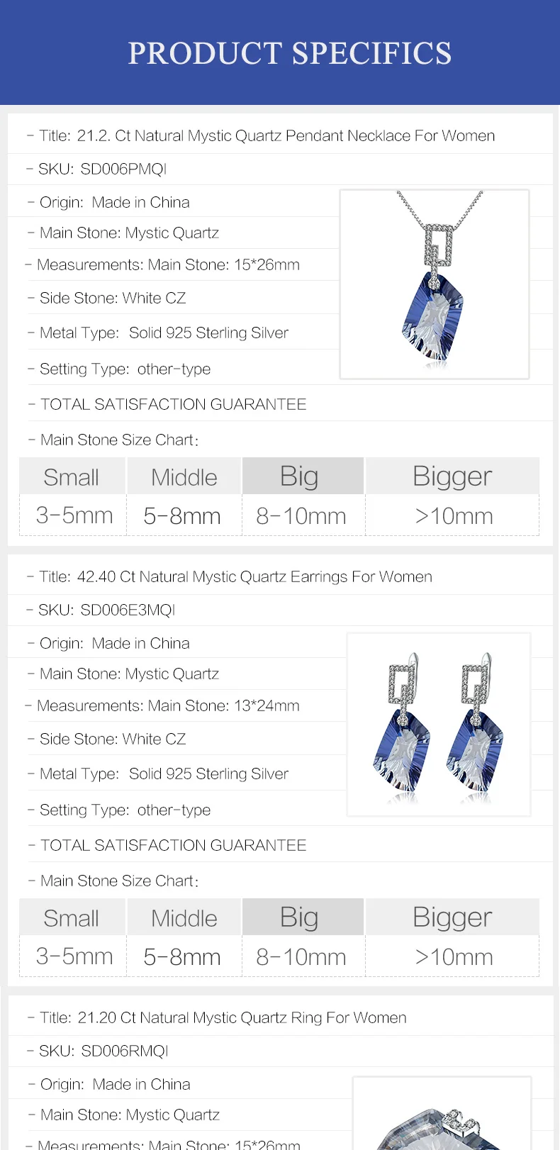 Conjuntos de Jóias Ballet Feminino Irregular Iolite Natural Azul Místico Quartzo Geométrico 925 Prata Esterlina Colar Brincos Anel Conjunto 4 quartzo geométrico conjuntos de jóias 925 prata