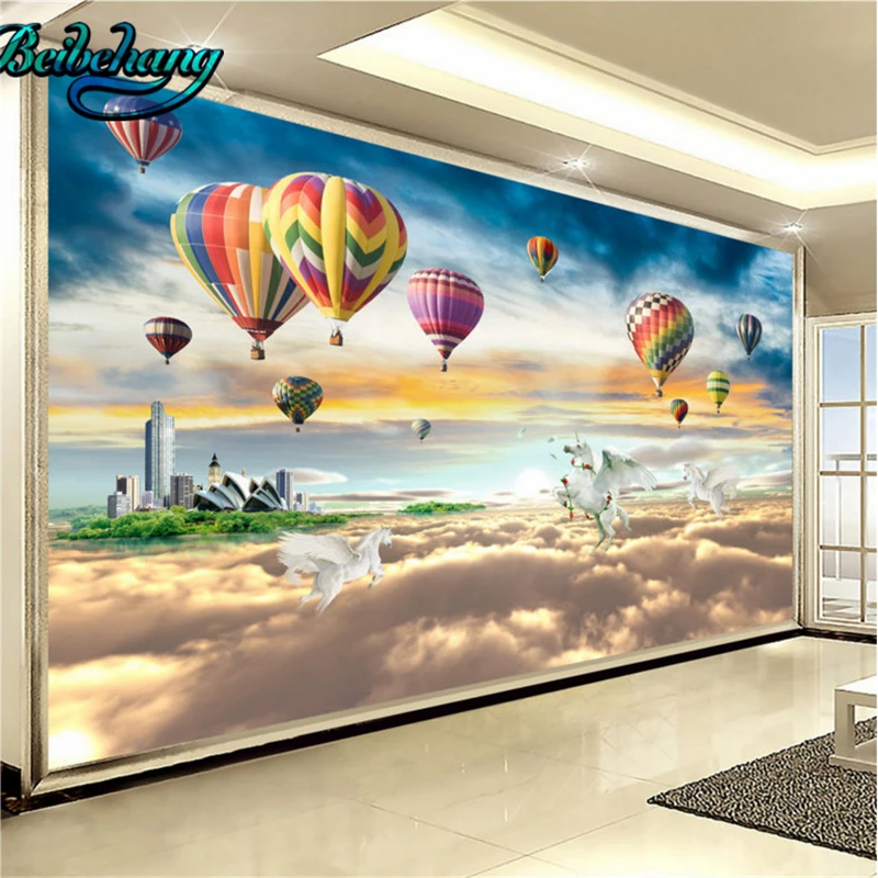Beibehang Nuages Paradis Du Ciel Celeste Au Dessus Du Pays Des Fees Sunrise Tv Arriere Plan De Television Murales Personnalisees Aliexpress
