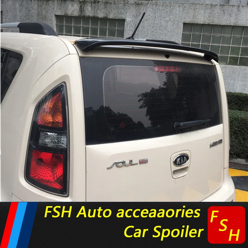 For Kia Soul Spoiler High Quality ABS Material Car Rear Wing Primer Color Rear Spoiler For Kia