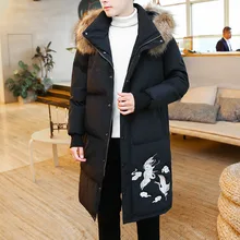 OATHBIRD 2017 new arrival men’s parka China style long thick coat warm winter jacket men brand clothing male quality hooded coat