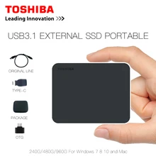 Toshiba USB3.1 SSD Портативный внешний SSD 480 ГБ тип-c твердотельный диск 240G для телефона Поддержка windows 10 Mac