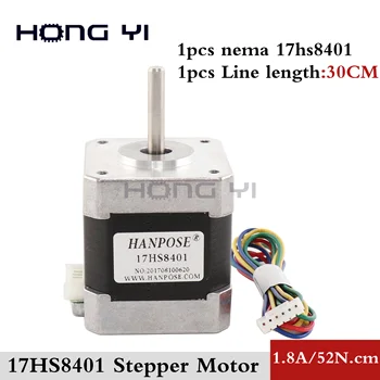 

Free shipping 1PCS 4-lead Nema17 Stepper Motor 42 motor 17HS8401 1.8A CE ROSH ISO CNC Laser and 3D printer
