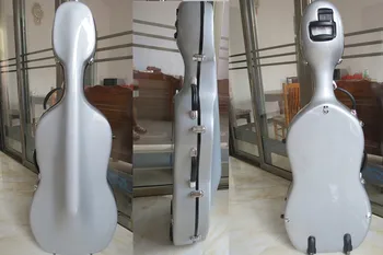 

Great 4/4 grey fiberglass cello hard case w/wheells