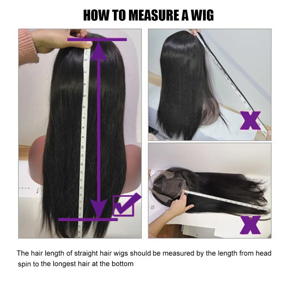 HairUGo Deep Wave 13*4 Lace Front Human Hair Wigs For Women Black Color Peruvian Lace Wig 100% Human Hair Full Lace Front Wigs