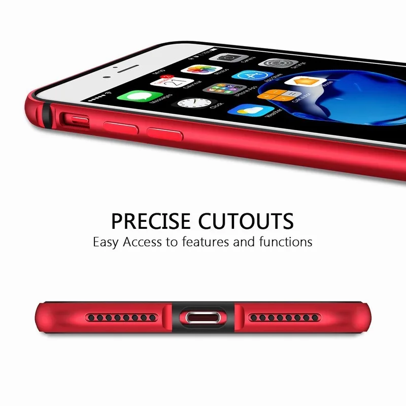 Ascromy For iPhone 8 Case Aluminum TPU Silicone Hybrid Shockproof Bumper Case for iPhone 7 Plus 8 8Plus 7Plus Metal Frame Coque (9)