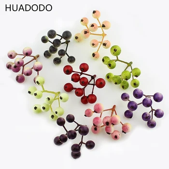 

HUADODO 20pcs Artificial Berry Flower stamen Fake Fruit Scrapbooking DIY Wedding Party Christmas Decoration (1pcs=9 head)