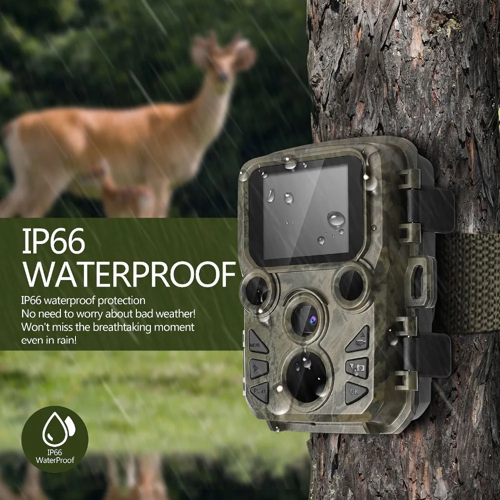 Камера ночного видения для охотничьих игр 12mp 1080p камера диких животных охранная