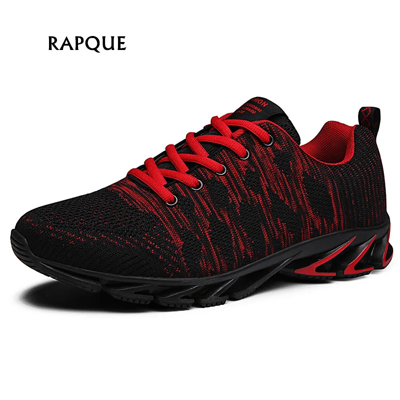 

Men Walking shoes male sneakers man Trainers Elastic knitted paisley maied colors Breathable Blade sole antiskid shoe size 39-45