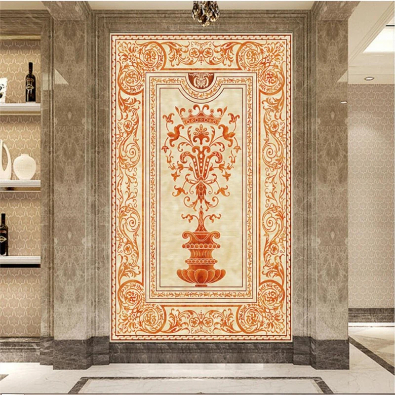 

beibehang Custom 3d wallpaper Papel de parede classic European-style entrance decoration painting room hotel wallpaper 3d murals