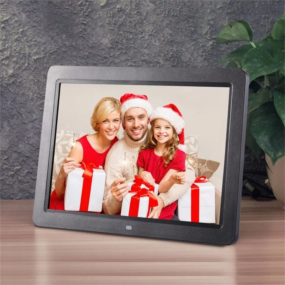

12" Wide Screen HD LED Digital Photo Frame 1280 * 800 Electronic Picture Frame MP3 MP4 Player Clock Built in stereo speakers