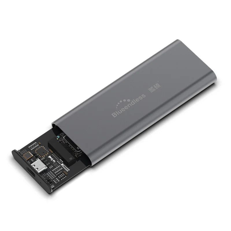 Portable PCIE M 2 NVME SSD Enclosure Support M Key Type C USB3 1 2240 2280 2