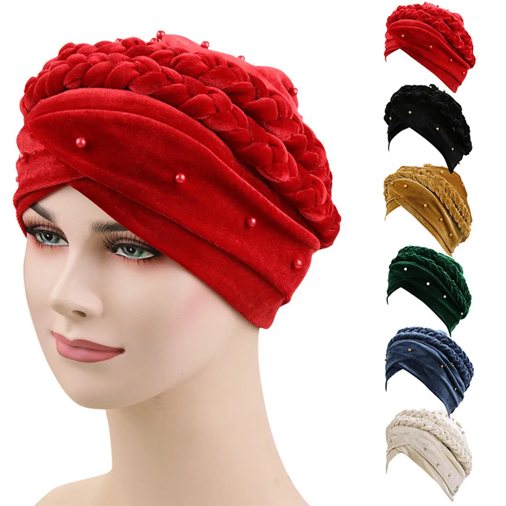 Мусульманская дихроическая оплетка голова тюрбан обёрточная шапка женская Обложка Африканский тюрбан Бохо головной убор Свадебная вечеринка шапка