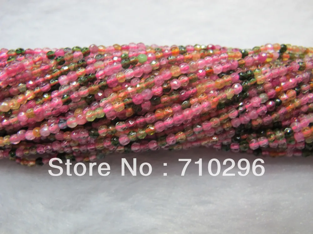 

Natural Tourmaline Beads 3mm faceted Tiny Spacer Beads,Seed Gem stone loose beads for jewelry,5strings of 15.5"