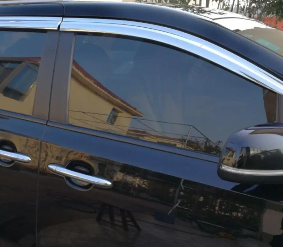 

ABS Chrome plastic Window Visor Vent Shades Sun Rain Guard car accessories for Jeep Grand Cherokee 2015 - 2017 2018 car styling